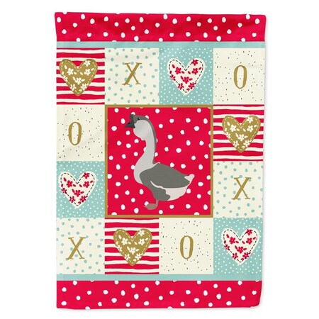 Carolines Treasures 28 x 0.01 x 40 in. African Goose Love Flag Canvas House Size CK5326CHF
